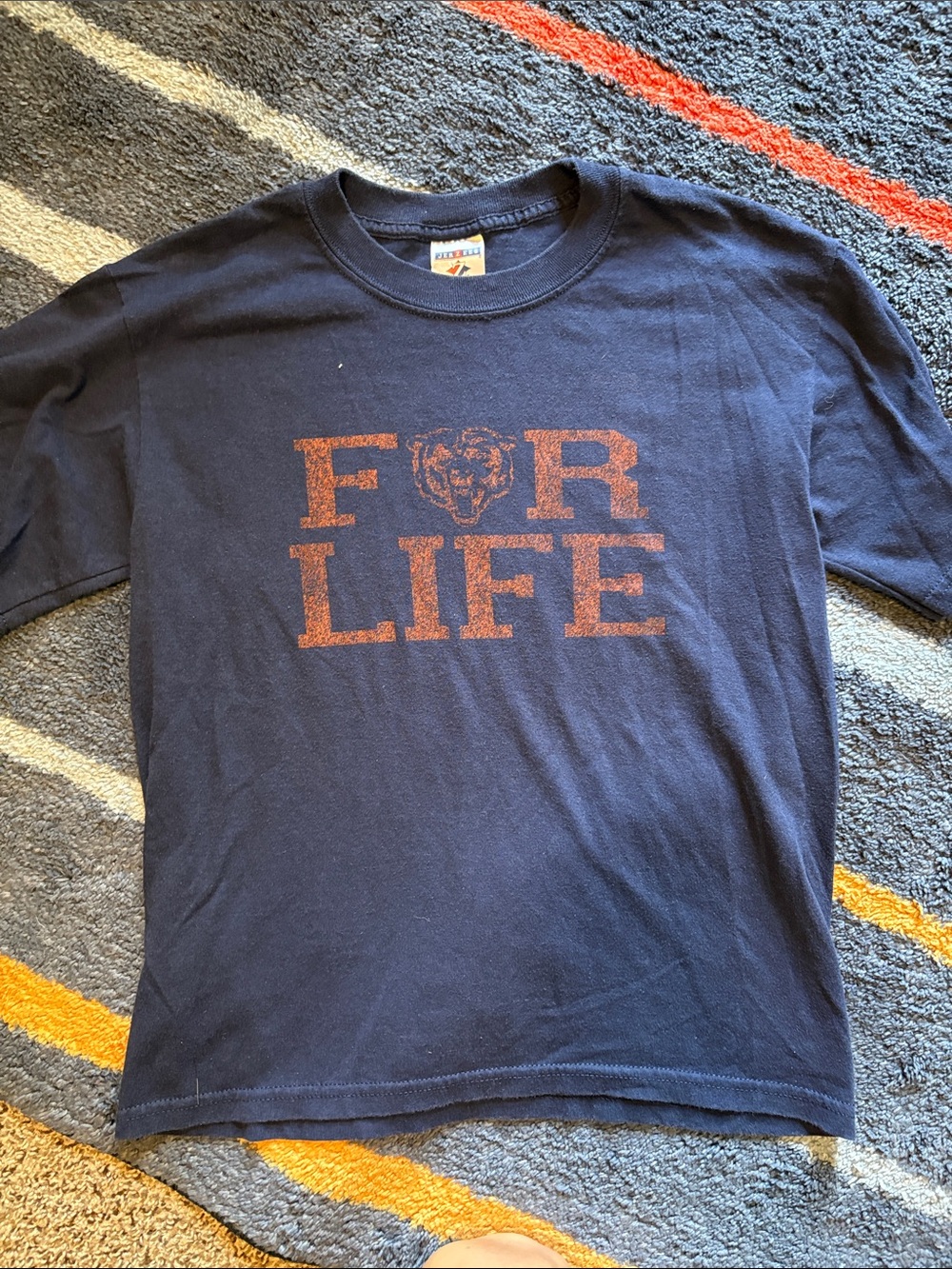 Kids Navy Blue "For Life" Graphic Tee